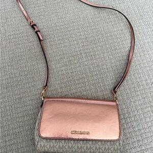 Michael Kors Metallic Pink Crossbody Bag